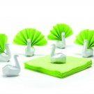 Peleg Design NAPKIN 6 SWANS Ceramic Napkin Holders Home Kitchen Gifts Office free ship