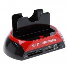2.5" 3.5" HARD DRIVE SATA IDE DUAL HDD DOCK DOCKING STATION CARD READER USB PORT
