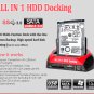 2.5" 3.5" HARD DRIVE SATA IDE DUAL HDD DOCK DOCKING STATION CARD READER USB PORT