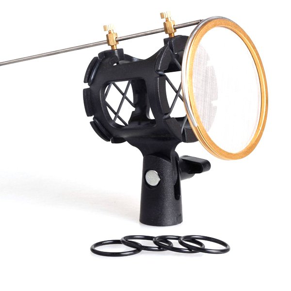 Mic Suspension Shock Mount Stand Holder Clip Pop Filter For Microphone Studio