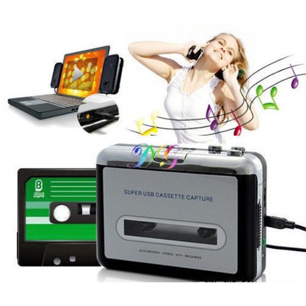 Portable Usb Cassette Capture Tape To Pc Super Usb Cassette To Mp3 Converter Cassette To Mp3 Capture