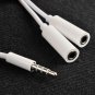 5X 3.5mm Jack Y Splitter Audio Headphone Stereo Adapter