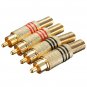4Pcs Gold Plated RCA/Phono Male Plug Connectors Cable Protector