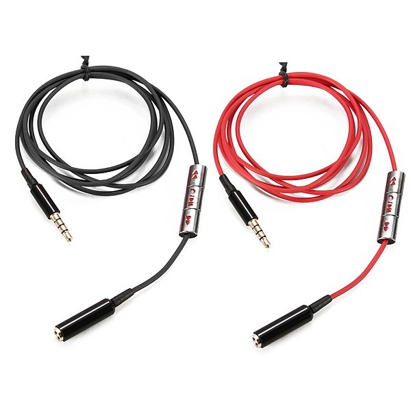 3.5mm Audio Headphone Adapter Mic Extension Cable
