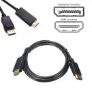 1.8M Display Port DP To HDMI Male AV Cable Adaptor For HDTV LCD PC Laptop 1080P