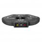 Black 3 Way Port Audio Video AV RCA Switch Selector Box Splitter & 3 RCA Cable