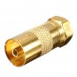 Gold Plated F Male Plug To TV Aerial Female Socket Adapter RF Coaxial Converter