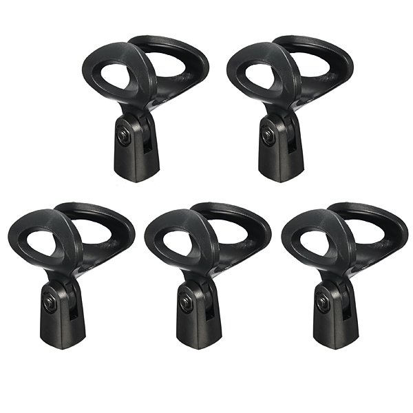 5Pcs Microphone Stand Accessory Small Plastic Clip Clamp Mount Holder