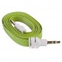 10 Colors 3.5mm Male Audio Stereo AUX Flat Noodle Cable For Phone IPod Mp3 PC