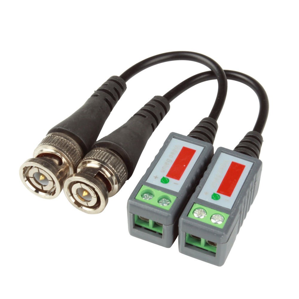 2x Coax CAT5 to Camera CCTV BNC Video Balun Transceiver
