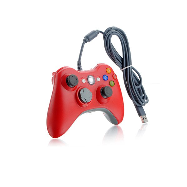 Wired Game Controller Joypad Joystick For Xbox 360 Pc Red Blue