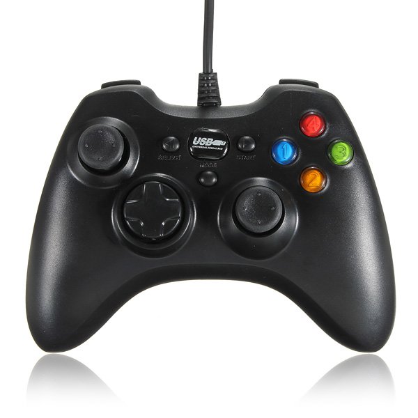 XBOX 360 Style Dual Shock Wired USB Game Controller Joypad for PC