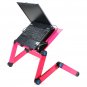 Folding Table Stand For Notebook Laptop in Black and Rose red