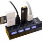 Laptop PC Black 4 Port Tap USB 2.0 Hub ON/OFF Sharing Switch