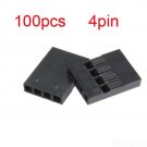 100pcs 4P Dupont Jumper Connector Female Pin Wire 2.54mm Pitch