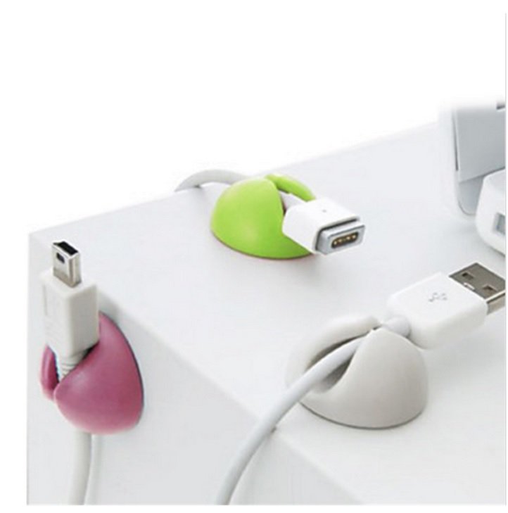 6PCS Bobbin Winders Stick-on Wire Holder For Cables Random Colors