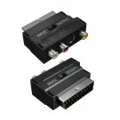 RGB Scart Male To 3 RCA Female S-Video AV TV Audio Cable Adapter Converter