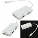3 In 1 1080P Male To VGA DVI HDMI Female Converter Adapter For Mini Display Port To HD TV