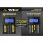 XTAR VC4 LCD Screen USB Battery Charger For 18650 26650 14500 Battery