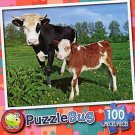 Baby Calf and Mother - Puzzlebug 100 Piece Jigsaw Puzzle