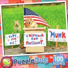 Chipmunk for President - 100 Piece Jigsaw Puzzle Puzzlebug