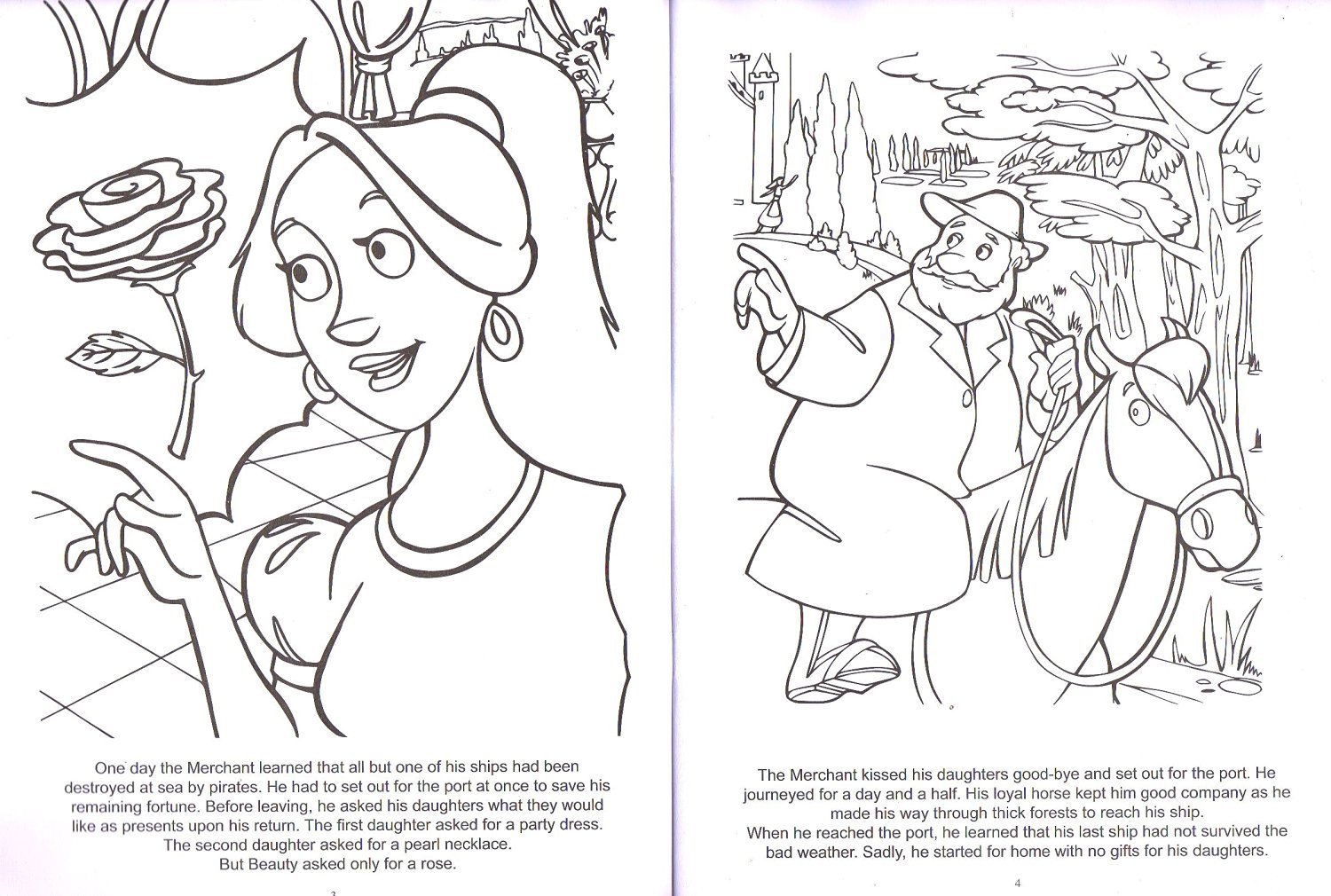 Download Classic Tales - Beauty and the Beast - Color The Story - Coloring Book