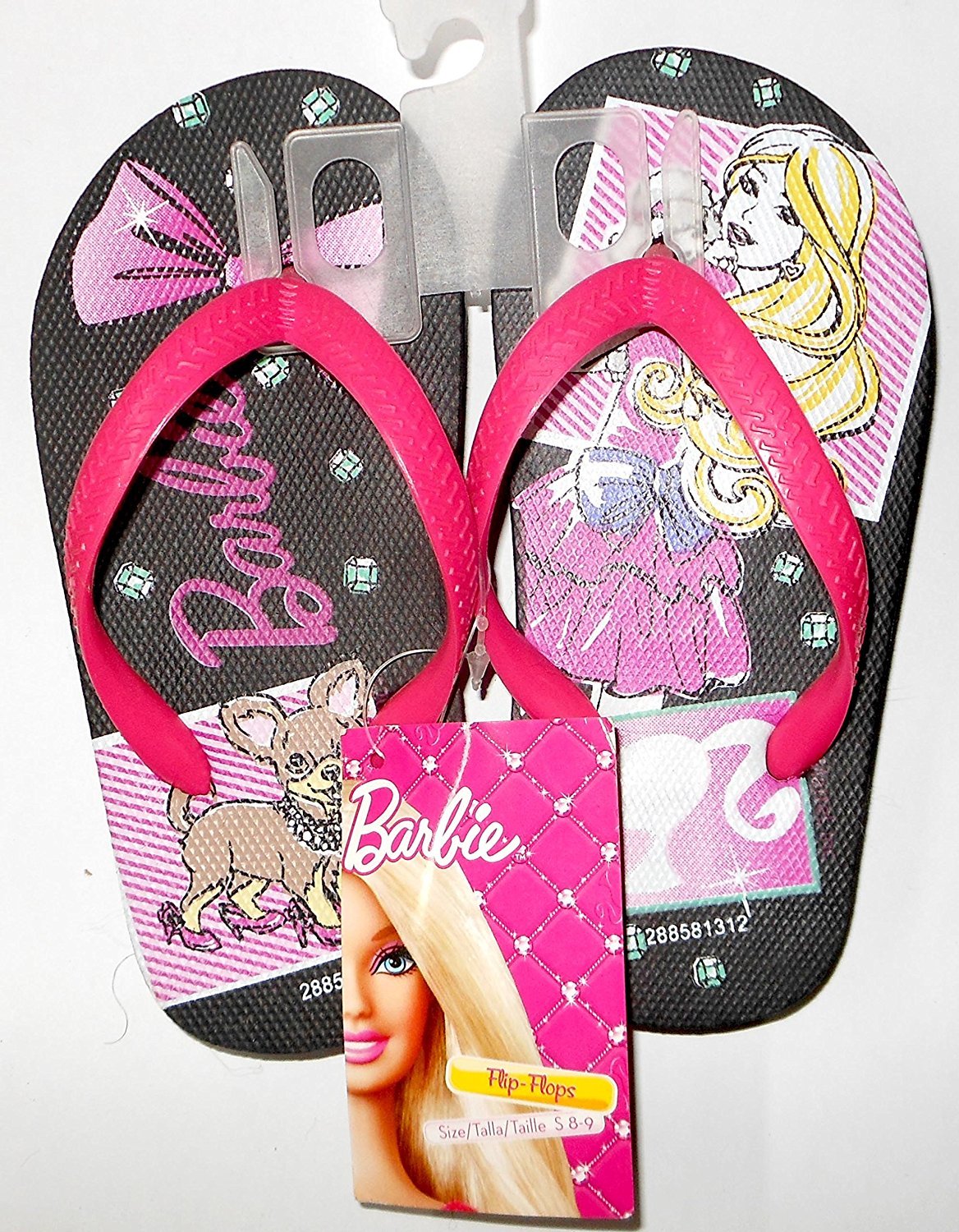 Barbie Flip Flops Size S 8 - 9 (Kids)