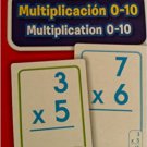 School Zone Bilingual Spanish English Multiplication (Multiplicacion) Facts 1-10 Flash Cards