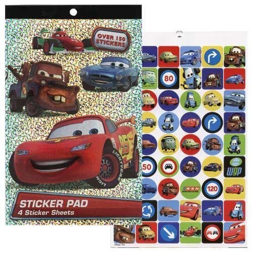 Disney Cars 4 Sheet Sticker Pad with Over 150 Stickers