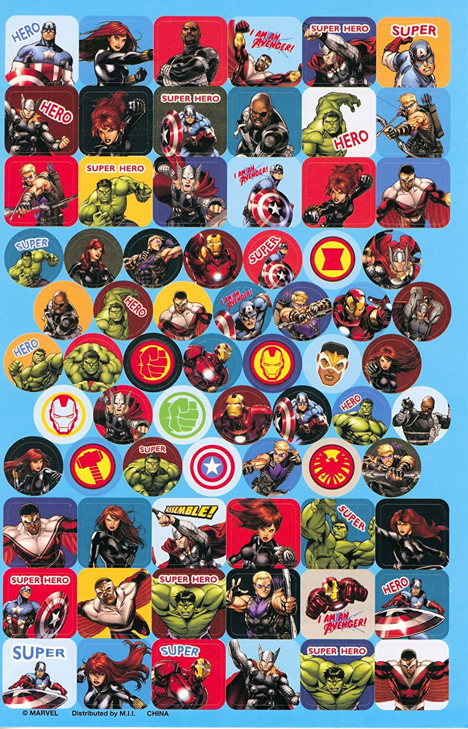 Marvel Avengers Stickers 270+ Stickers Captain America, Thor, The