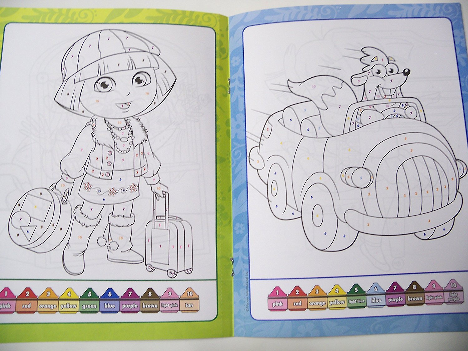 Nickelodeon Dora The Explorer: Color By Number Book to Color