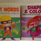 Two Kindergarten Educational Workbooks - Shapes and Colors, First Words