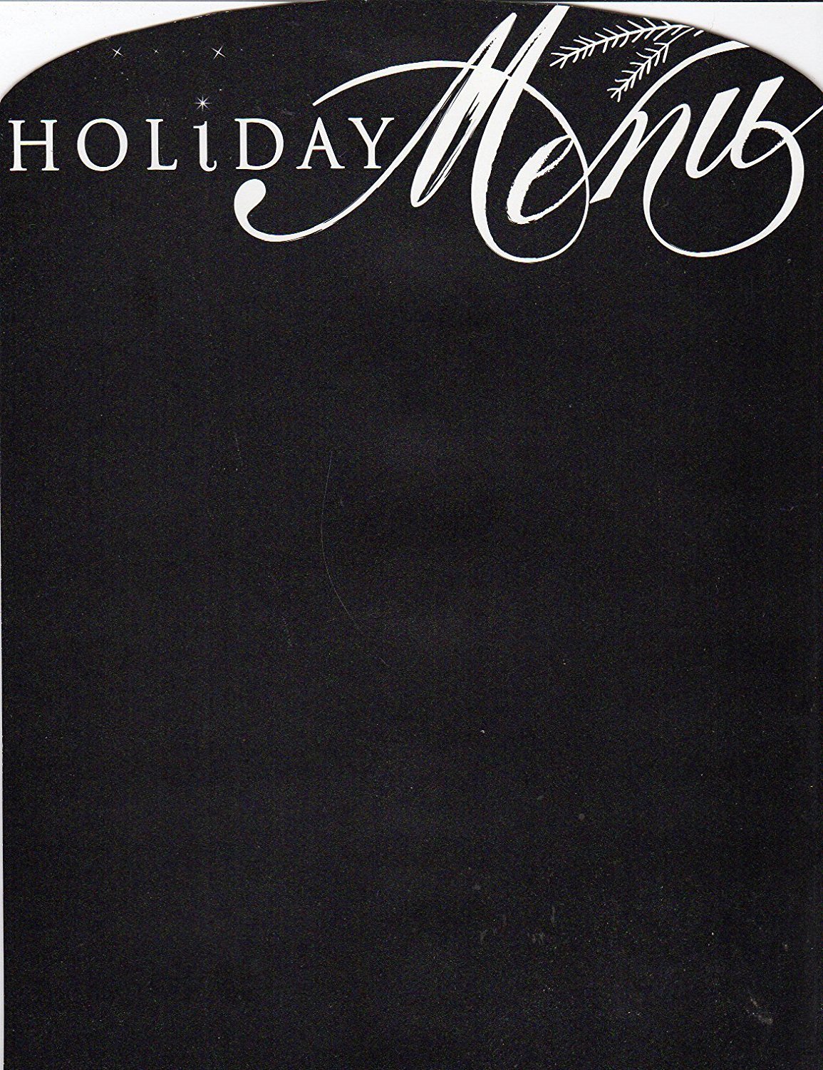 Holiday (Christmas) Menu - Magnetic Chalkboard Organizer (Full sheet Magnetic)