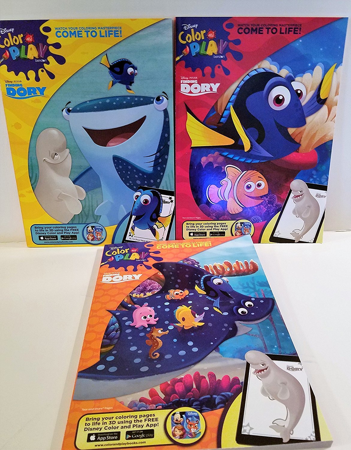 Disney Color and Play Activity Book Bundle