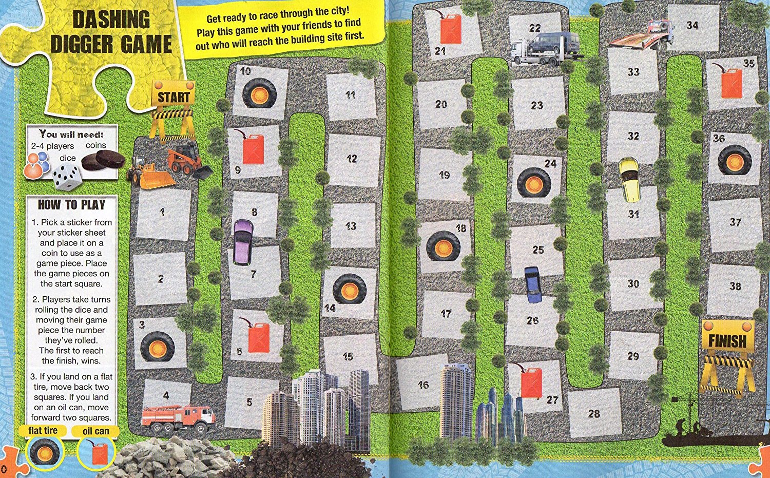 Diggers Sticker Jigsaw Book With Over 50 Stickers