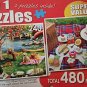2 IN 1 Puzzles "First Fall & Cupcake Picnic" 480 Total Pieces