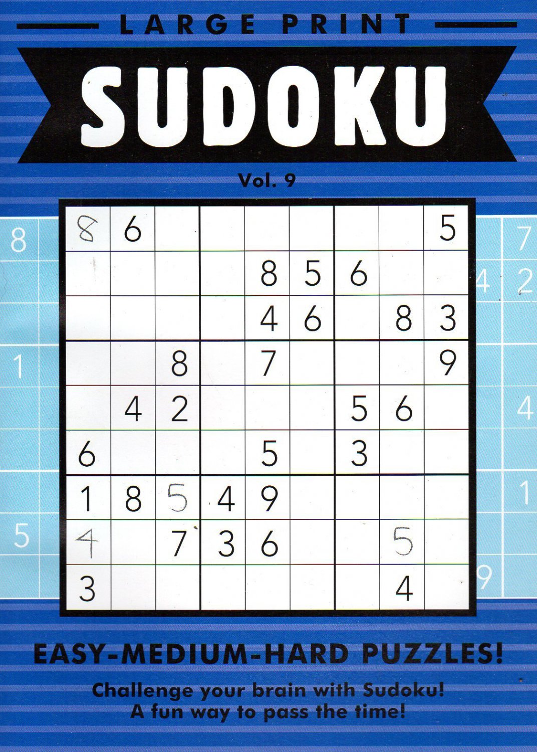 Large Print Sudoku Puzzle - Easy - Medium - Hard - All New Puzzles ...