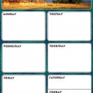 Magnetic Dry Erase Calendar - Weekly Planner / Locker Wallpaper - (Full sheet Magnetic) - v6