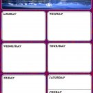 Magnetic Dry Erase Calendar - Weekly Planner / Locker Wallpaper - (Full sheet Magnetic) - v1
