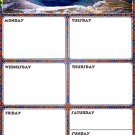 Magnetic Dry Erase Calendar - Weekly Planner / Locker Wallpaper - (Full sheet Magnetic) - v4
