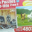 LPF 480 Piece 2-in-1 Puzzle ~ the Wolf Lair & Running Free