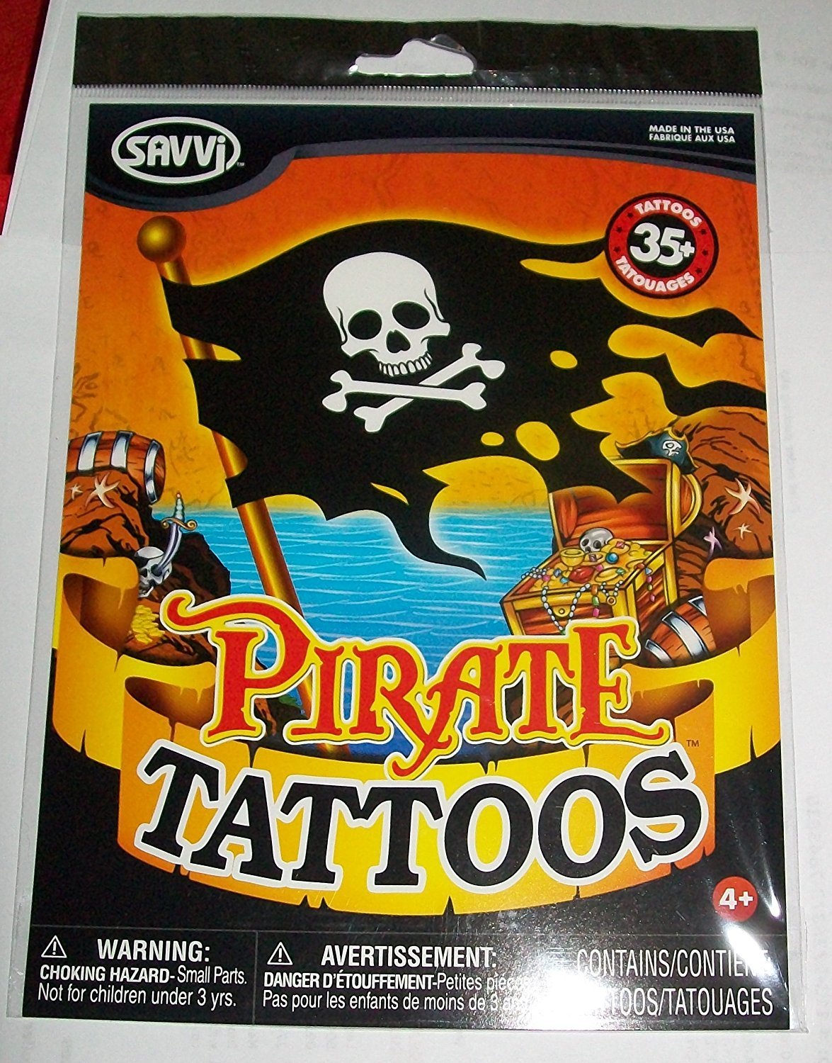 Pirate 35 Temporary Tattoos