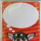 'Cute Puppy' Dry Erase Locker Magnet - 11" x 8.5" (Chihuahua with Red Background)