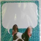 'Cute Puppy' Dry Erase Locker Magnet - 11" x 8.5" (Pug with Blue Background)