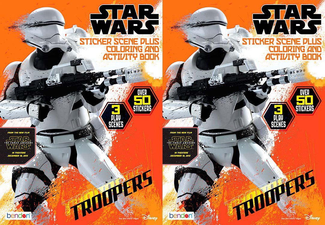 Star Wars Coloring & Activity Book w/ Sticker Scenes - 2 Pack