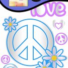 Sandylion Peace and Love Dimensional Wall Accent Stickers