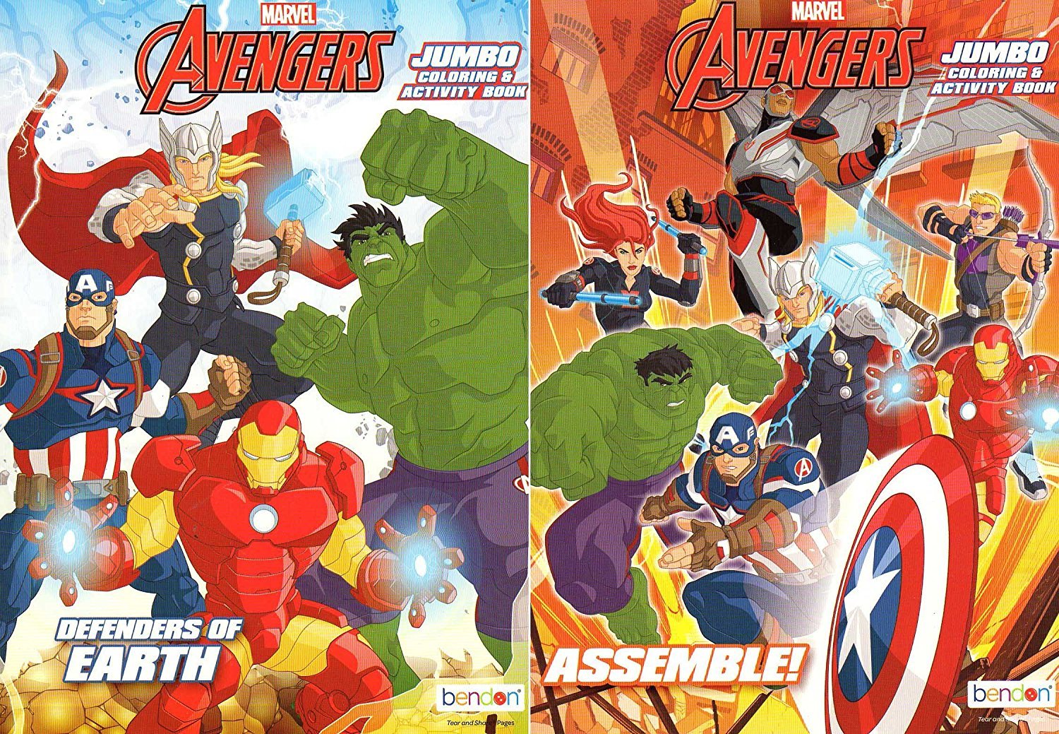 Marvel Avengers Jumbo Coloring and Activity Book - Assemble + Defenders ...