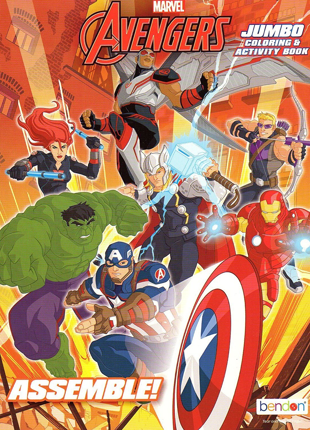 Marvel Avengers Jumbo Coloring and Activity Book Assemble + Defenders