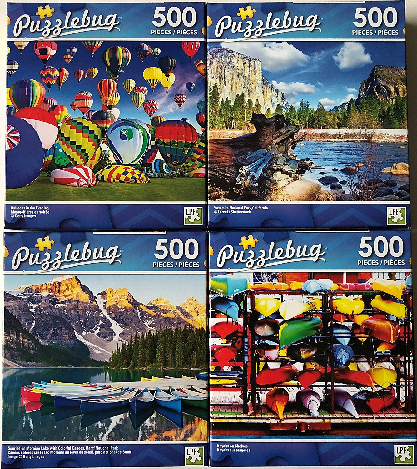 Bundle of 4 Puzzlebug 500 Piece Puzzles Lot C