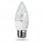 Feit ETC/DM/300/LED 40W Equivalent Medium Base Torpedo Tip Chandelier LED Light, Soft White
